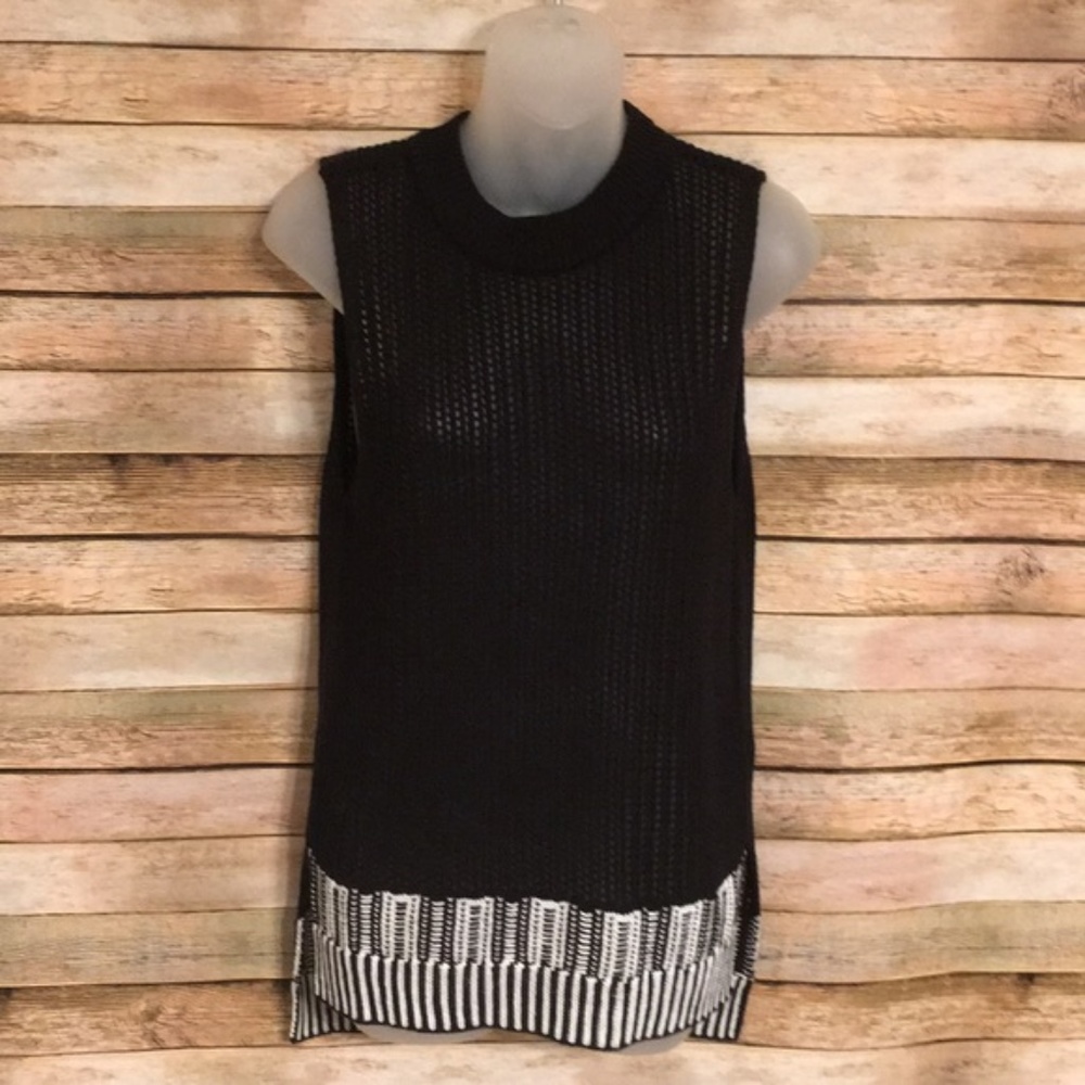Sz 2 Top Shop Open Weave Tunic Length Sweater